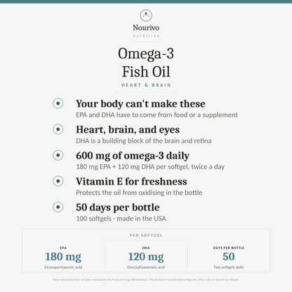 Omega-3 EPA 180mg + DHA 120mg
